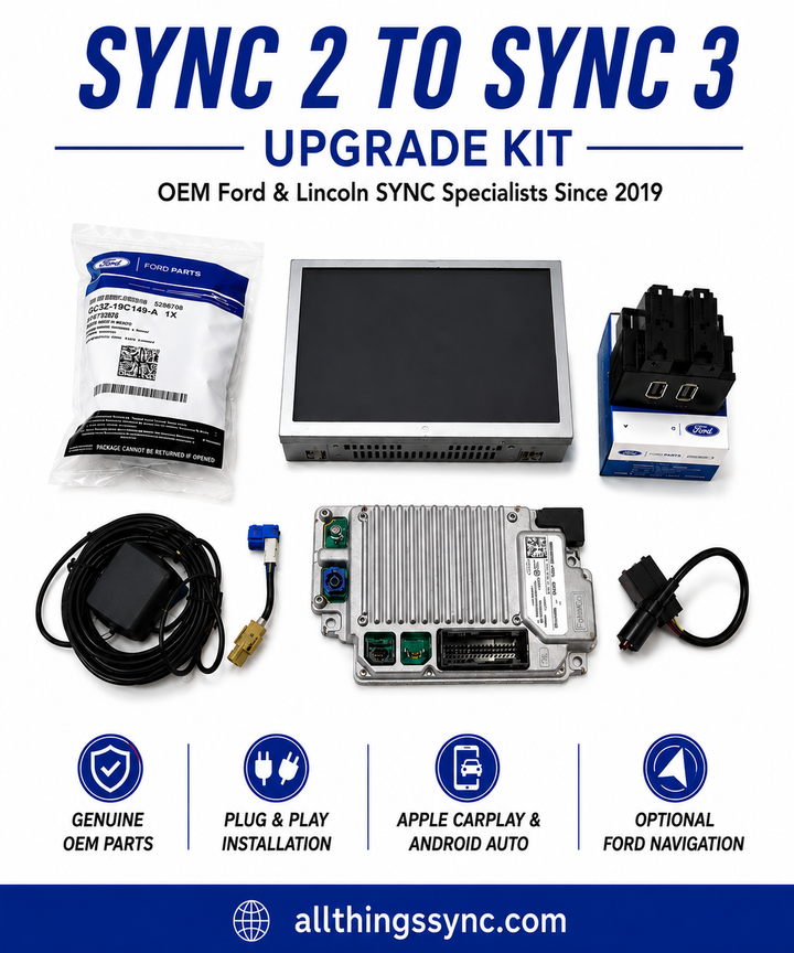 FORD & LINCOLN SYNC 2 TO SYNC 3 UPGRADE WITH ANDROID AUTO, APPLE CARPLAY