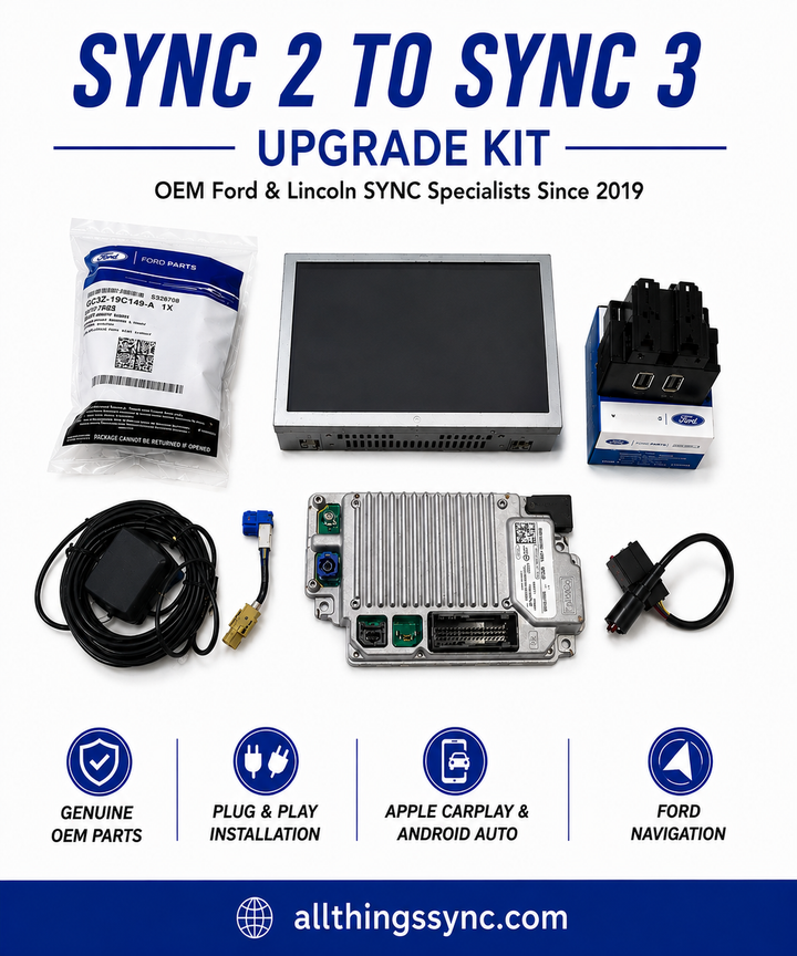 FORD & LINCOLN SYNC 2 TO SYNC 3 UPGRADE WITH ANDROID AUTO, APPLE CARPLAY AND FORD NAVIGATION
