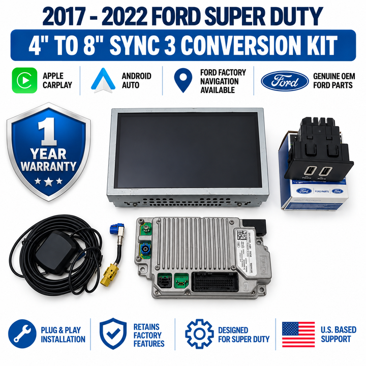 2017-2022 Ford Super Duty 4" to 8" SYNC 3 Upgrade | F-250 F-350 F-450 F-550