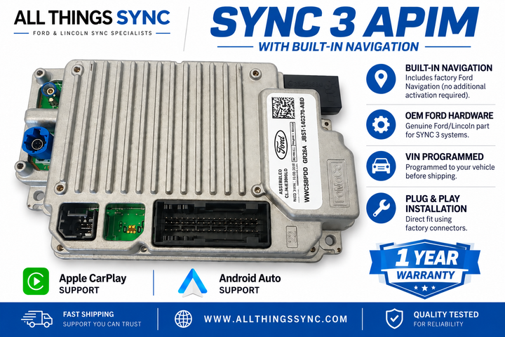 FORD & LINCOLN SYNC 3 APIM REPLACEMENT WITH ANDROID AUTO, APPLE CARPLAY AND FORD NAVIGATION