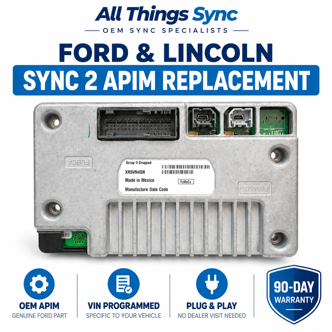Ford and Lincoln Sync 2 APIM replacement module by All Things Sync.