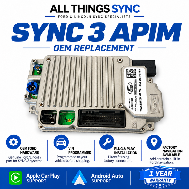 FORD & LINCOLN SYNC 3 APIM REPLACEMENT WITH ANDROID AUTO & APPLE CARPLAY